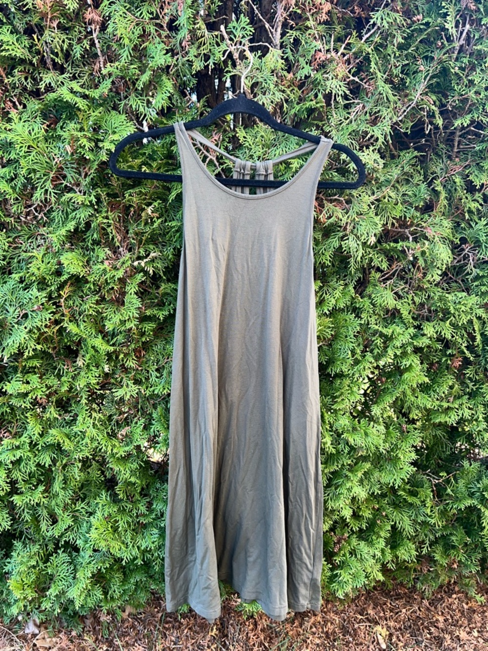GAP Olive Green Ribbed Tank Dress